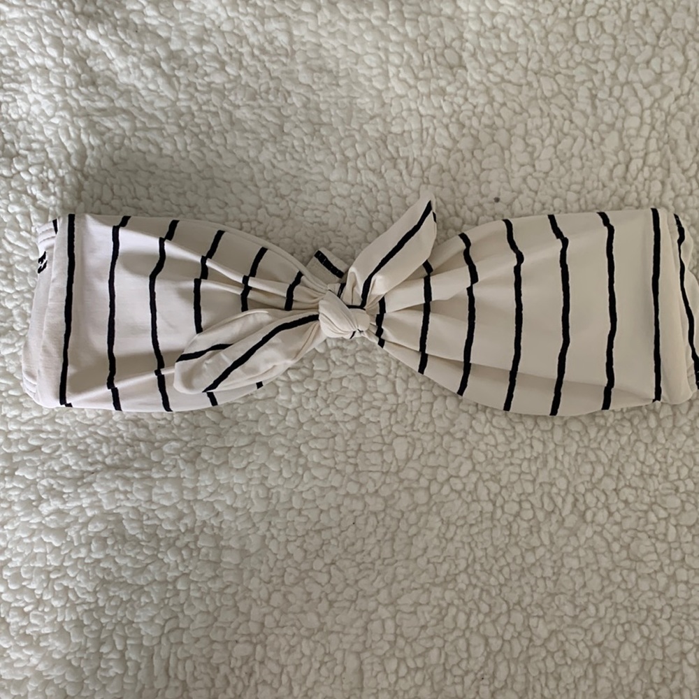 Billabong striped bandeau bikini top